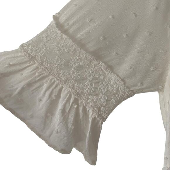 Baltic Born Rayne Deep V White Pin-tuck Maxi dress size large - Picture 6 of 12